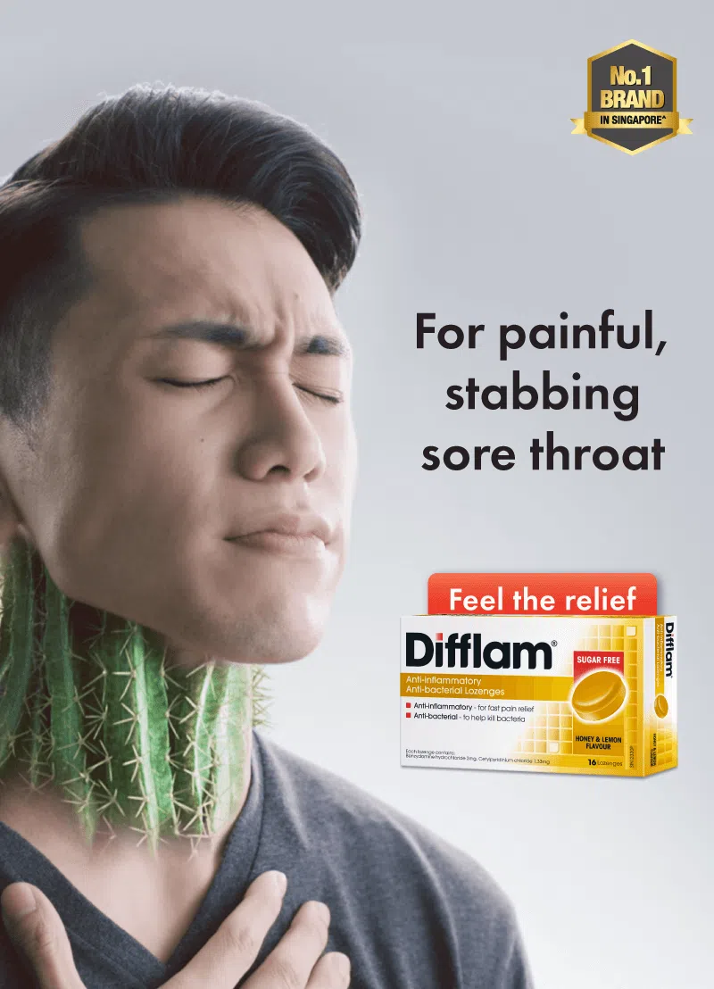 For Painful, stabbing sore throat